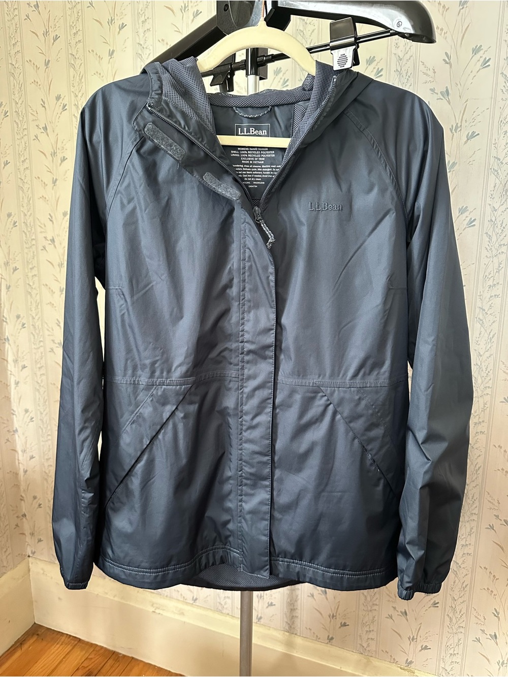 L.L. Bean Dark Blue Hooded Utility Jacket